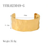 Distinctive Exaggerated Wide Edition Stainless Steel Women's Fashion Bracelet 18K Gold Plated With Vacuum Real Gold Electroplating In Pvd Furnace