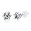 Distinctive 925 Silver Sunflower Earrings Set With Diamonds For Women