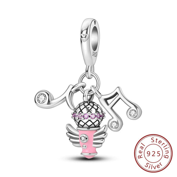 Diy Accessories Bracelet S925 Sterling Silver Original Design Owl Hummingbird Unicorn Charm Dripping Oil