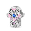 Diy Accessories Bracelet Silver Plated Flat Bead Fourleaf Clover Tree Of Life Dripping Oil Design