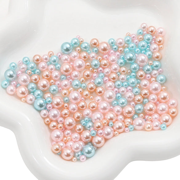 Diy Accessories Imitation Pearl Round Beads For Macaron Cosmetic Case Decorative Handmade
