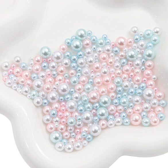 Diy Accessories Imitation Pearl Round Beads For Macaron Cosmetic Case Decorative Handmade