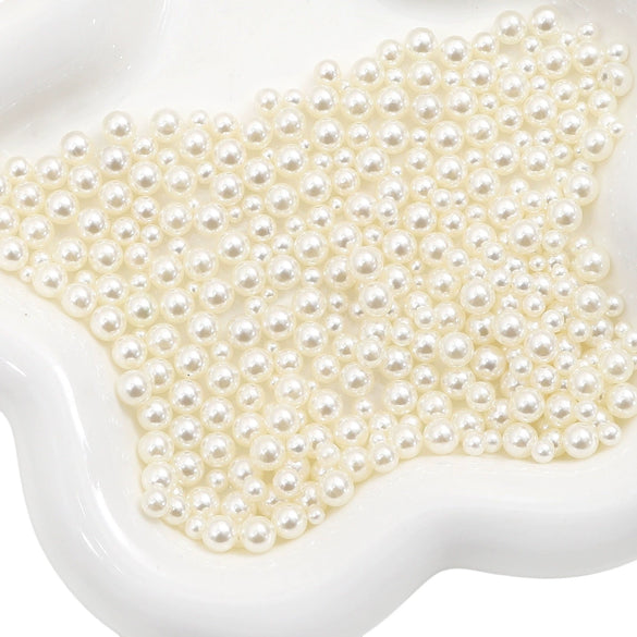 Diy Accessories Imitation Pearl Round Beads For Macaron Cosmetic Case Decorative Handmade