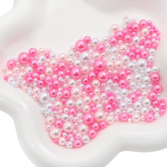 Diy Accessories Imitation Pearl Round Beads For Macaron Cosmetic Case Decorative Handmade
