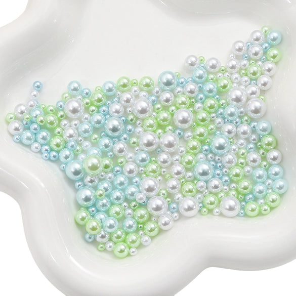 Diy Accessories Imitation Pearl Round Beads For Macaron Cosmetic Case Decorative Handmade