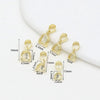 Diy Accessories Pendant Buckle Gold Plated With Hanging Melon Seed Buckle Tray Buckle Jade Hanging Clip Buckle Half Hole Bead Holder Electroplated