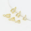 Diy Accessories Pendant Buckle Gold Plated With Hanging Melon Seed Buckle Tray Buckle Jade Hanging Clip Buckle Half Hole Bead Holder Electroplated