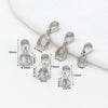 Diy Accessories Pendant Buckle Gold Plated With Hanging Melon Seed Buckle Tray Buckle Jade Hanging Clip Buckle Half Hole Bead Holder Electroplated