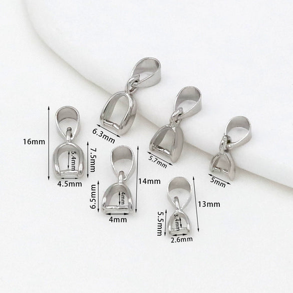 Diy Accessories Pendant Buckle Gold Plated With Hanging Melon Seed Buckle Tray Buckle Jade Hanging Clip Buckle Half Hole Bead Holder Electroplated