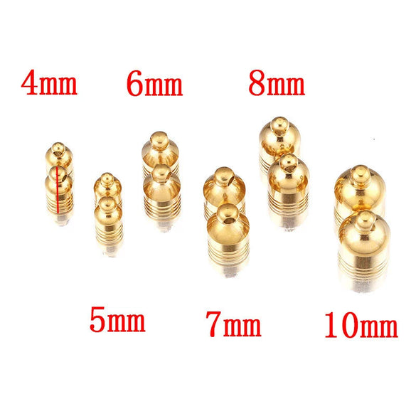Diy Accessories Stainless Steel Hanging Bell Flared Round Rope Buckle Elastic Band Adjustment Buckle With Totem Pattern And Electroplating Process
