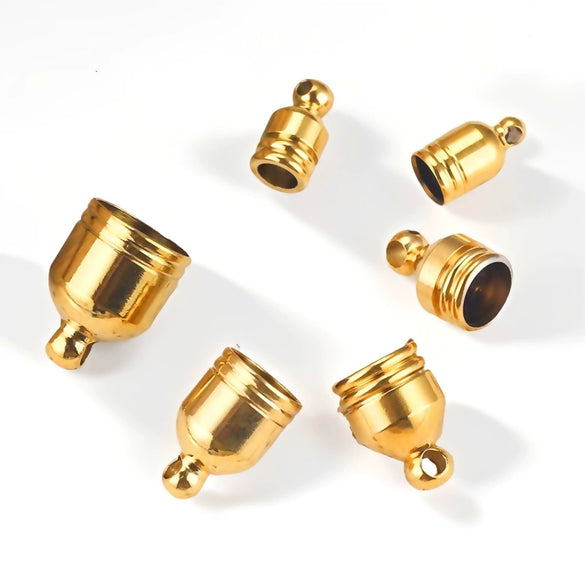 Diy Accessories Stainless Steel Hanging Bell Flared Round Rope Buckle Elastic Band Adjustment Buckle With Totem Pattern And Electroplating Process