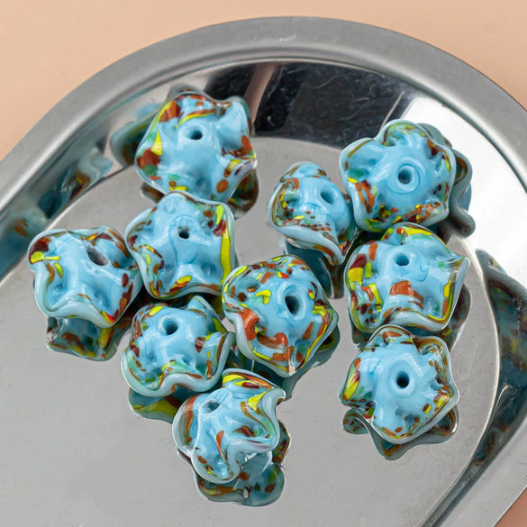 Diy Beaded Bracelet Jewelry Accessories Glass Glazed Lampwork Lantern Wave Ufo Skirt Girl Beads