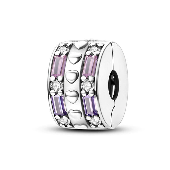 Diy Beads S925 Silver Plated Copper Pendant Beads Emerald Shaped For Bracelet And Necklace