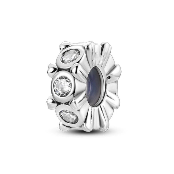 Diy Beads S925 Silver Plated Copper Pendant Beads Emerald Shaped For Bracelet And Necklace