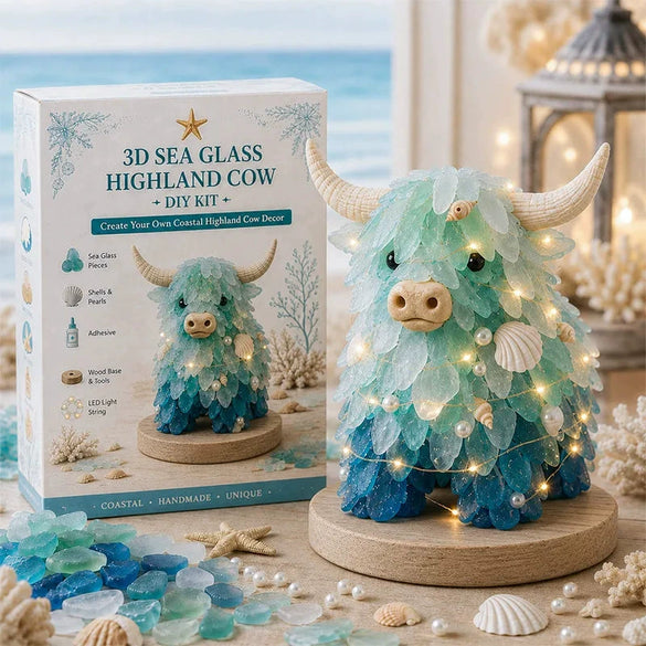 Diy 3D Sea Glass Christmas Tree Resin Ornament Kit With Seashell Pearl Design Glowing Night Light And Handmade Desktop Decoration