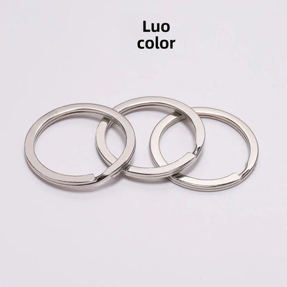 DIY Flat Ring Aperture Accessories Electroplated Key Ring 25-30mm Keychain Pendant Ornament Ring Accessories Spot