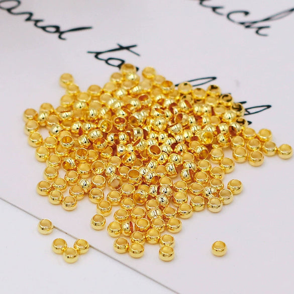 Diy Handmade Beaded Bracelet Necklace Copper Electroplated With 14K Goldplated Positioning Bead Clip