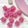 Diy Handmade Bracelet Necklace Mobile Phone Chain With Square Acrylic Beads Apply Oil Plastic Resin Material