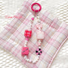 Diy Handmade Bracelet Necklace Mobile Phone Chain With Square Acrylic Beads Apply Oil Plastic Resin Material