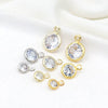Diy Handmade Crystal Zircon Water Drop Earrings Pendant 14K Goldfilled Electroplated