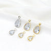 Diy Handmade Crystal Zircon Water Drop Earrings Pendant 14K Goldfilled Electroplated