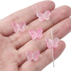Diy Handmade Glass Beads With Butterfly Pattern For Hairpin Bracelet Tassel Making