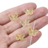 Diy Handmade Glass Beads With Butterfly Pattern For Hairpin Bracelet Tassel Making