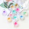 Diy Handmade Jewelry Accessories Material Transparent Water Bead Sandwich Glass Ball Pendant Epoxy Cute Style