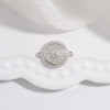 Diy Handmade Jewelry Accessories S925 Sterling Silver Zirconium Round Flower Connection Buckle Bracelet Necklace