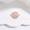 Diy Handmade Jewelry Accessories S925 Sterling Silver Zirconium Round Flower Connection Buckle Bracelet Necklace