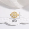 Diy Handmade Jewelry Accessories S925 Sterling Silver Zirconium Round Flower Connection Buckle Bracelet Necklace