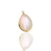 Diy Handmade Jewelry Material Asymmetrical Geometric Fantasy Imitation Shell Epoxy Round Water Drop Pendant Earrings Copperedged Minimalist