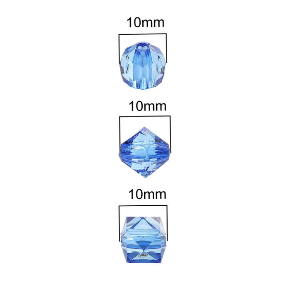Diy Handmade Loose Beads Acrylic Material Round And Square Beads With Cut Diamond Crystal