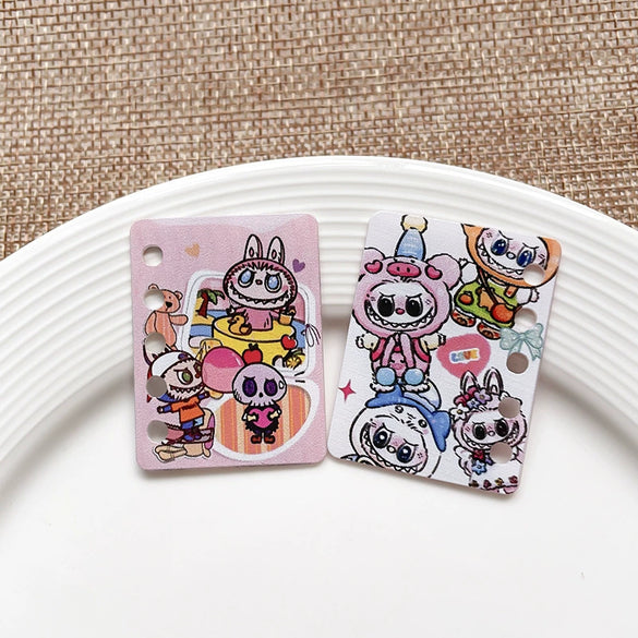 Diy Handmade Plastic And Resin Hanging Beads Accessories With Line Pattern And Cartoon Style