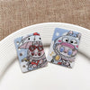 Diy Handmade Plastic And Resin Hanging Beads Accessories With Line Pattern And Cartoon Style