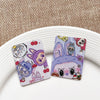 Diy Handmade Plastic And Resin Hanging Beads Accessories With Line Pattern And Cartoon Style