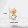 Diy Handmade 925 Sterling Silver Petalshaped Pendant Buckle With Zirconia Design