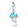 Diy Jewelry Accessories Beads Luminous Ocean Style Shell Crab Dolphin Starfish Turtle Pendant Silver Plated Dripping Oil Design