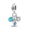 Diy Jewelry Accessories Beads Luminous Ocean Style Shell Crab Dolphin Starfish Turtle Pendant Silver Plated Dripping Oil Design