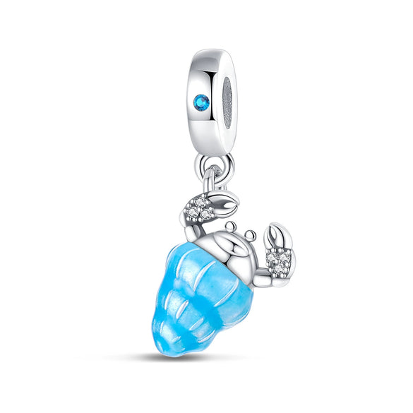 Diy Jewelry Accessories Beads Luminous Ocean Style Shell Crab Dolphin Starfish Turtle Pendant Silver Plated Dripping Oil Design