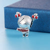 Diy Jewelry Accessories Bracelet Beads Cute Eating Melon Little Girl String Beads Silver Plated Dripping Oil