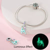 Diy Jewelry Accessories Bracelet Luminous Butterfly Firefly Elk Charm Beaded Silver Plated Dripping Oil