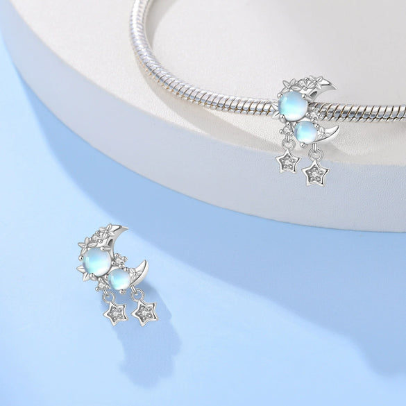 Diy Jewelry Accessories Bracelet S925 Sterling Silver Star Moon Ferris Wheel Beads With Dripping Oil Design