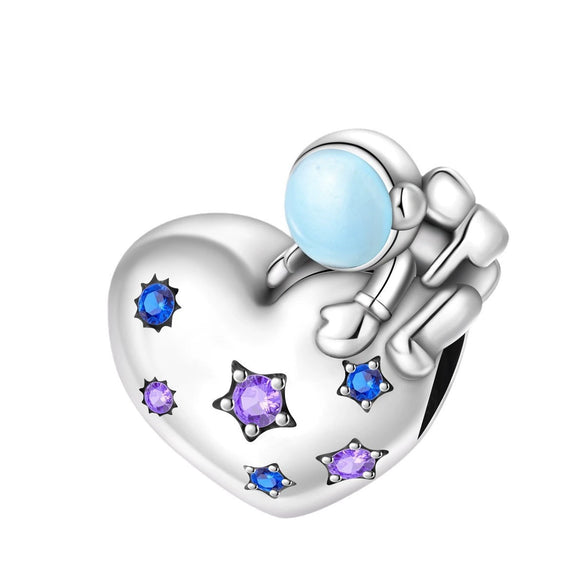 Diy Jewelry Accessories Bracelet Silver Plated 925 Silver Charm Beads Space Travel Rocket Shape Dripping Oil Design