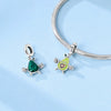 Diy Jewelry Accessories Bracelet 925 Sterling Silver Charm With Plant Butterfly Tulip Sunflower Cherry Bead And Dripping Oil Design