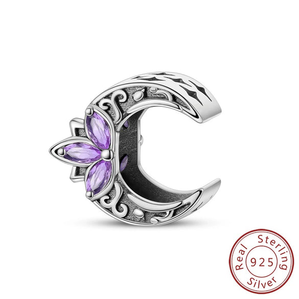 Diy Jewelry Accessories Bracelet 925 Sterling Silver Charm With Plant Butterfly Tulip Sunflower Cherry Bead And Dripping Oil Design