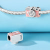 Diy Jewelry Accessories Bracelet 925 Sterling Silver Coffee Camera Luggage Beaded Charm Dripping Oil Original Design