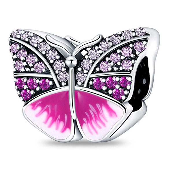 Diy Jewelry Accessories Butterfly Dragonfly Bee Owl Charm Beads Copper Silver Plated Dripping Oil Original Design Animals Style