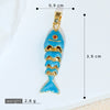 Diy Jewelry Accessories Carp Koi Animal Zodiac Brass Copper Dripping Oil Electroplated 18K Real Gold Colorful Pendant Necklace Earrings