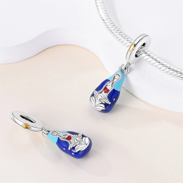 Diy Jewelry Accessories Charm Beads 925 Silver White Copper Plated Dripping Oil Design